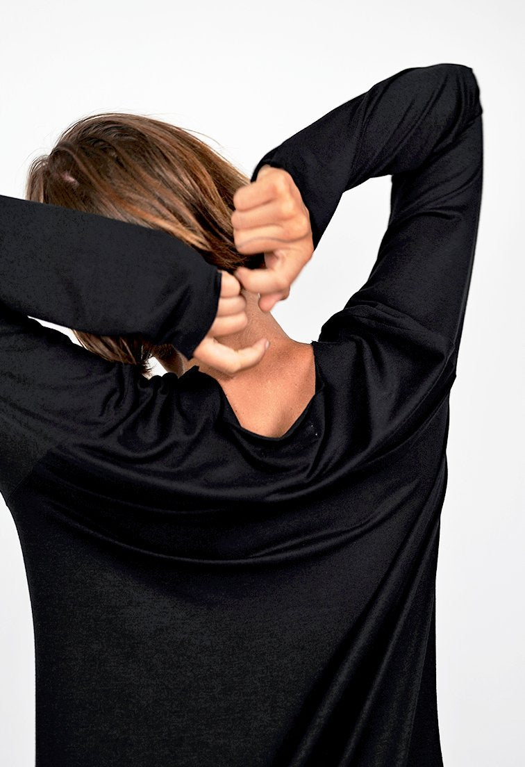 Demi Black Long Sleeves Blouse
