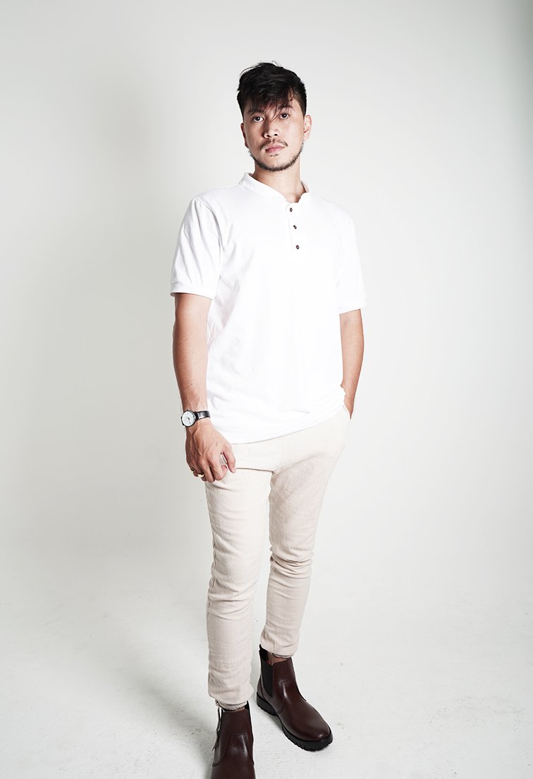 Henri White Mandarin Polo Shirt - Men Sports Collection