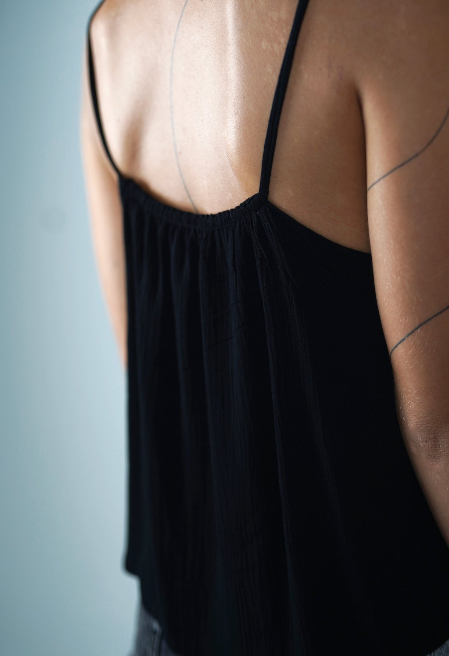 Berenice Black Spaghetti Strap Tank Top