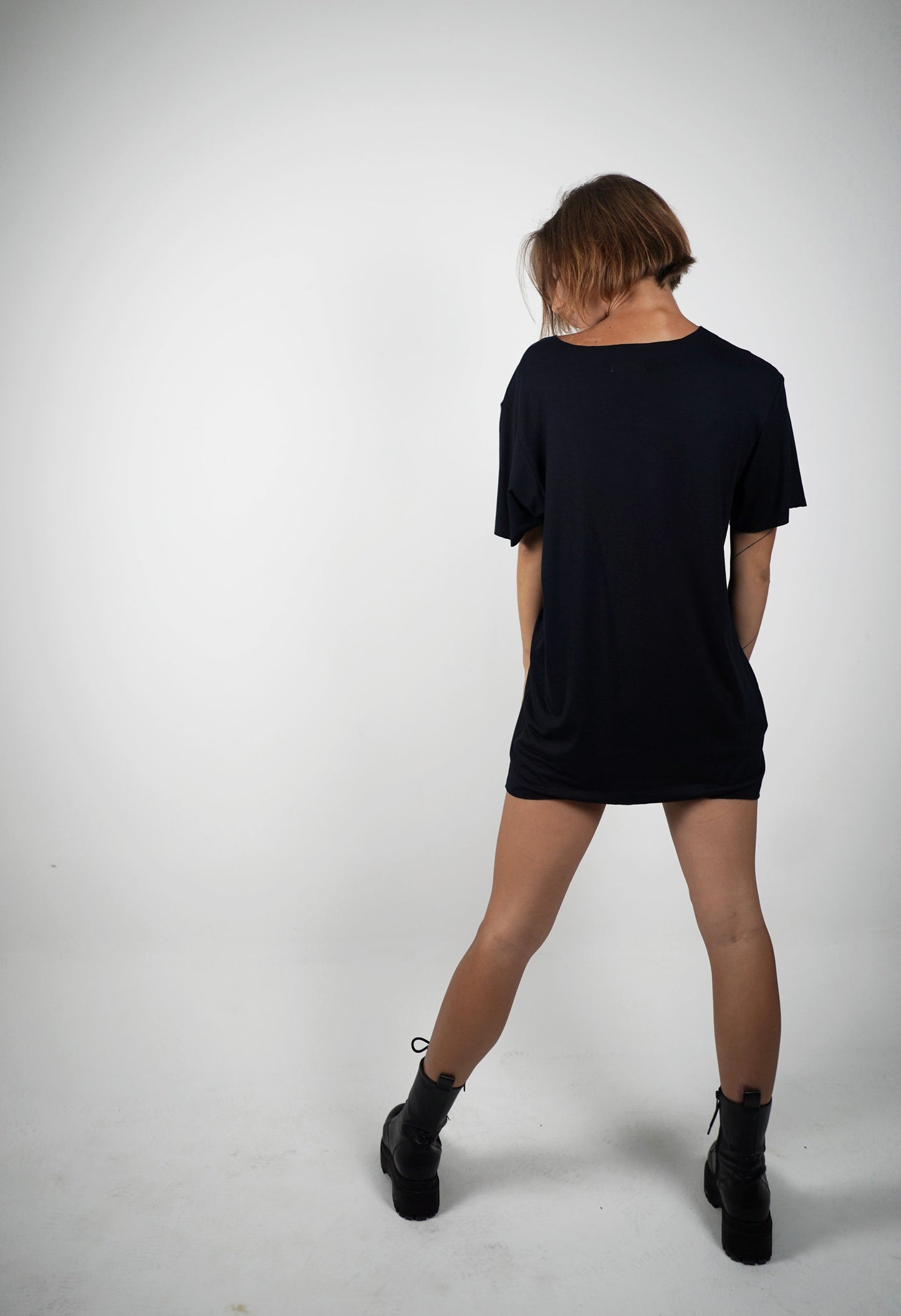 Rica Black Scoop Neck Shirt