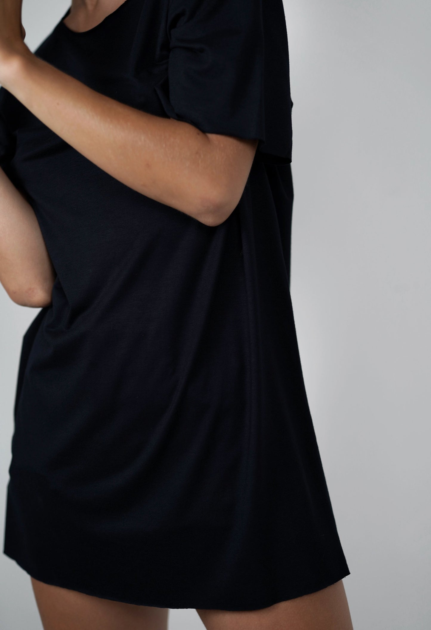 Rica Black Scoop Neck Shirt