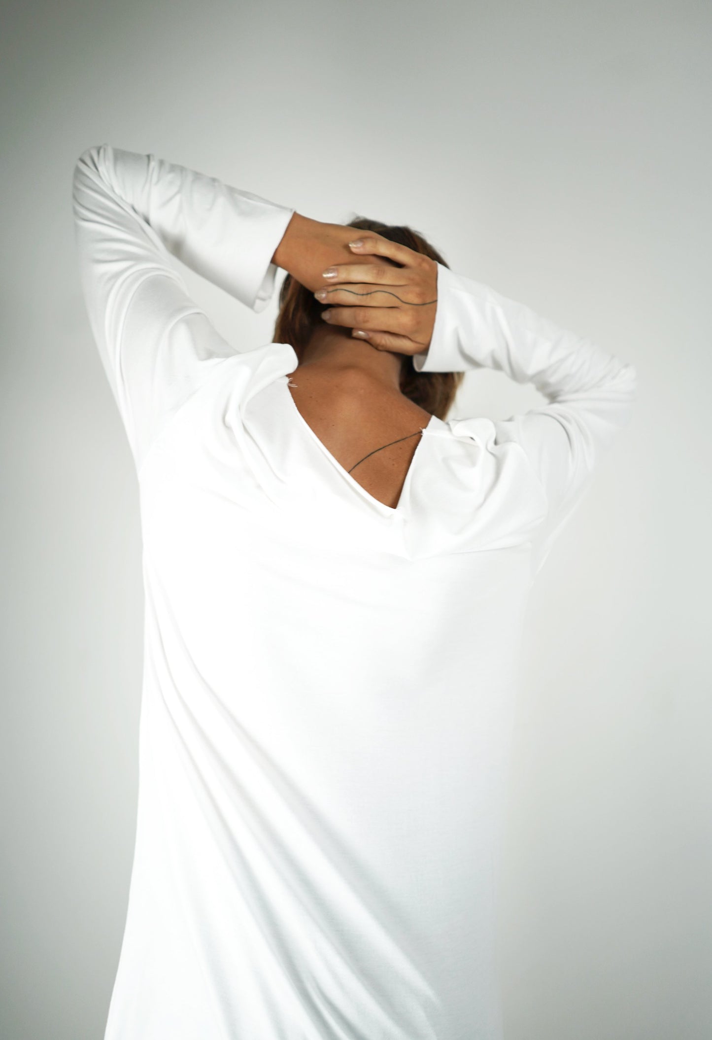 Ariadne White Long Sleeves Shirt
