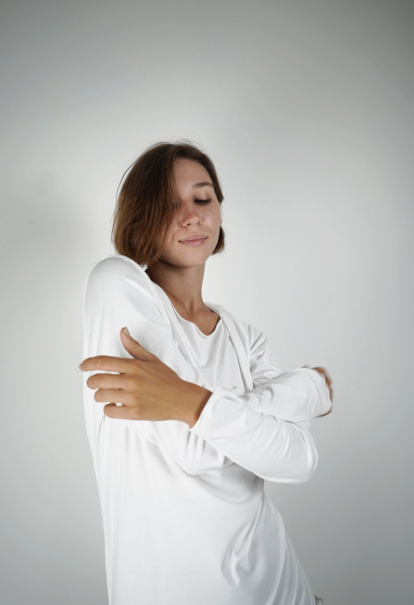 Ariadne White Long Sleeves Shirt