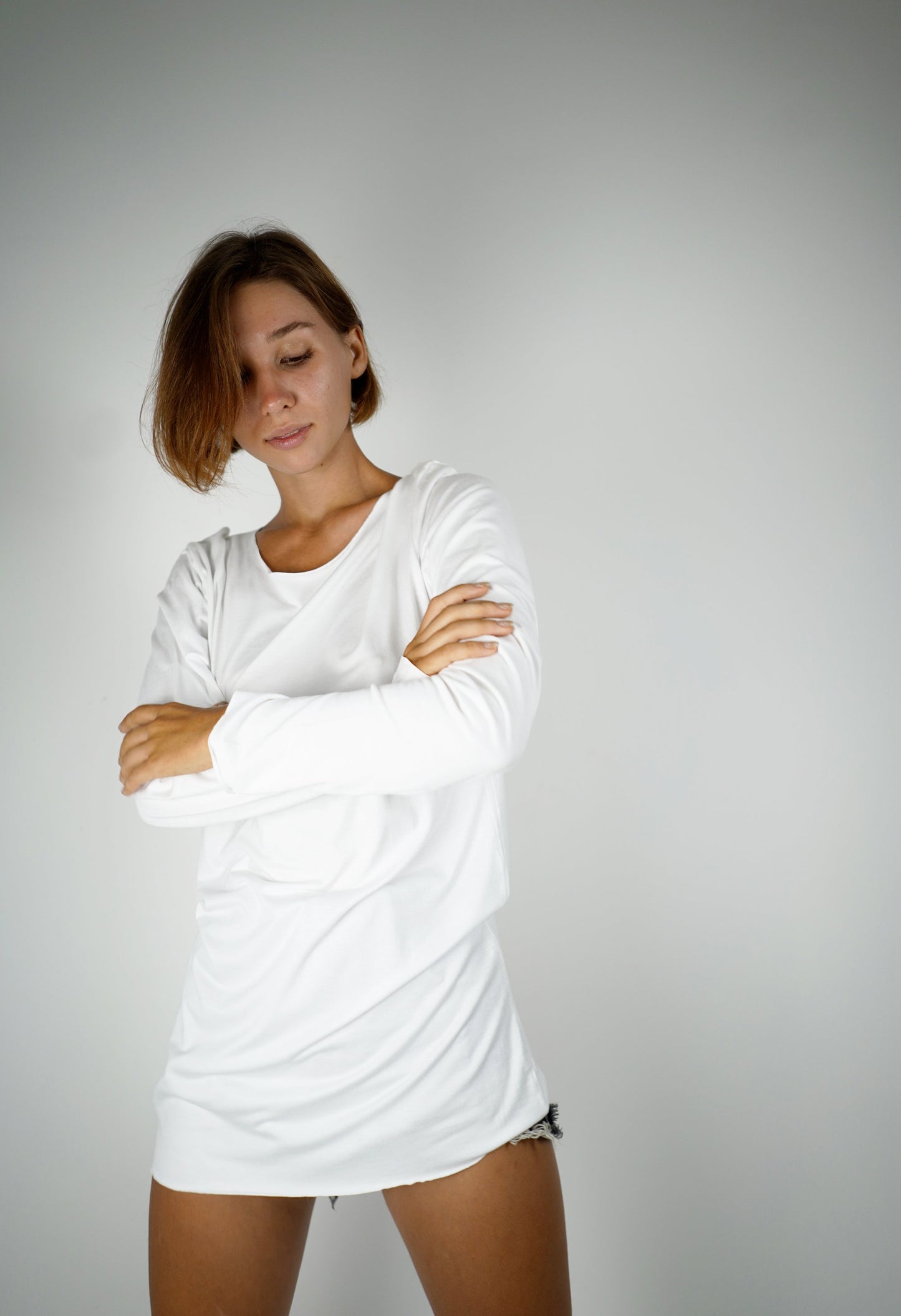 Ariadne White Long Sleeves Shirt