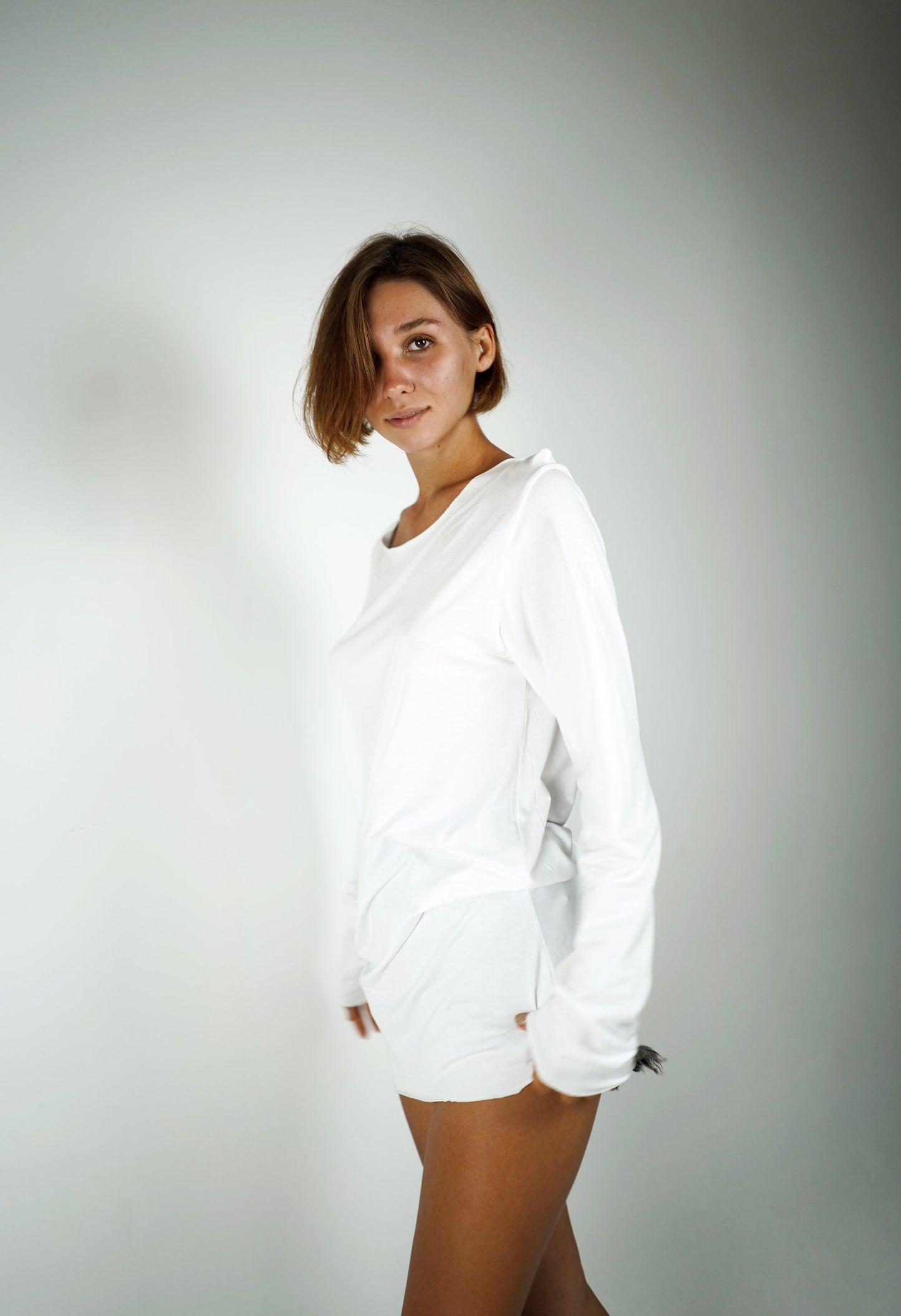 Ariadne White Long Sleeves Shirt