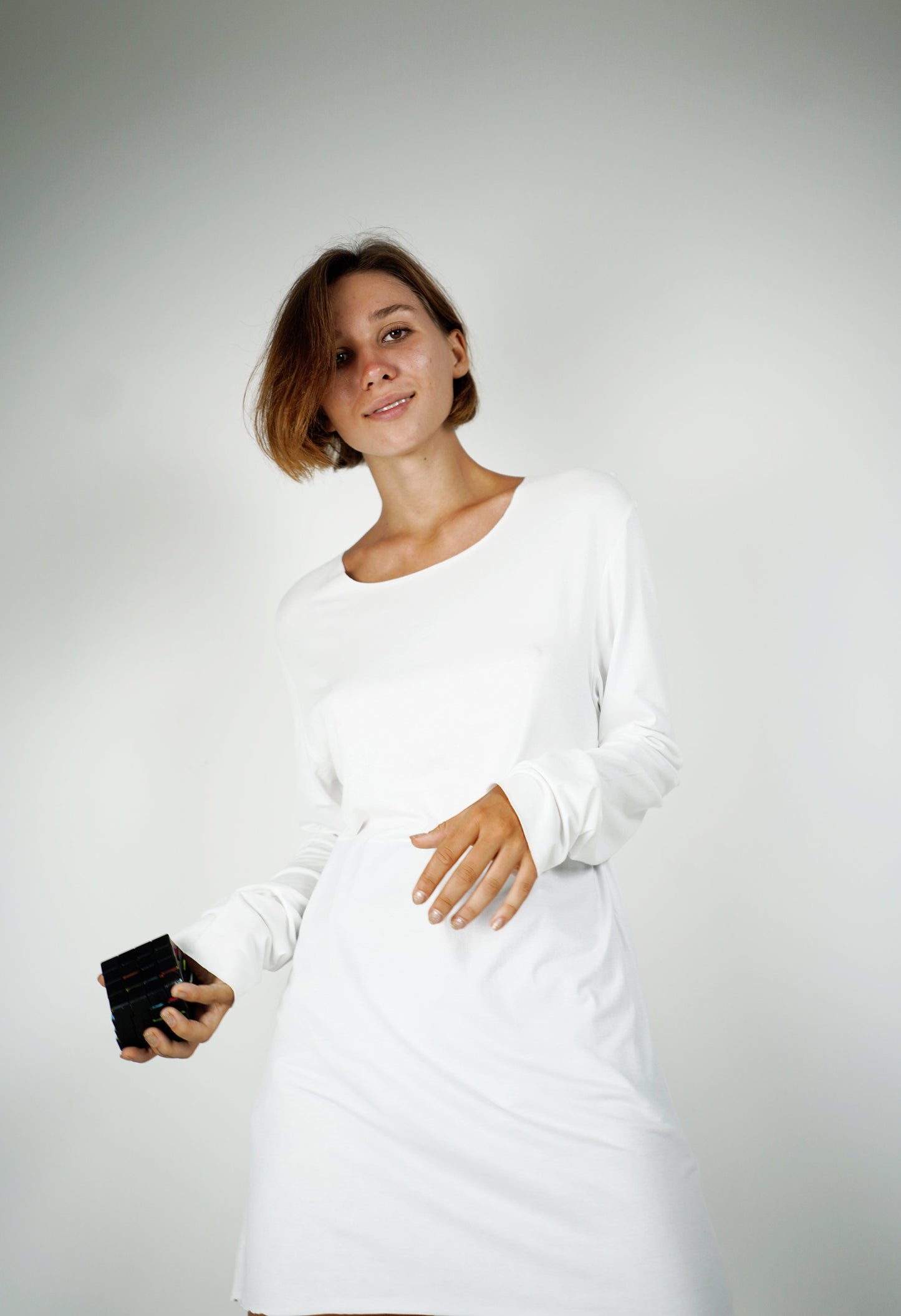 Ariadne White Long Sleeves Shirt