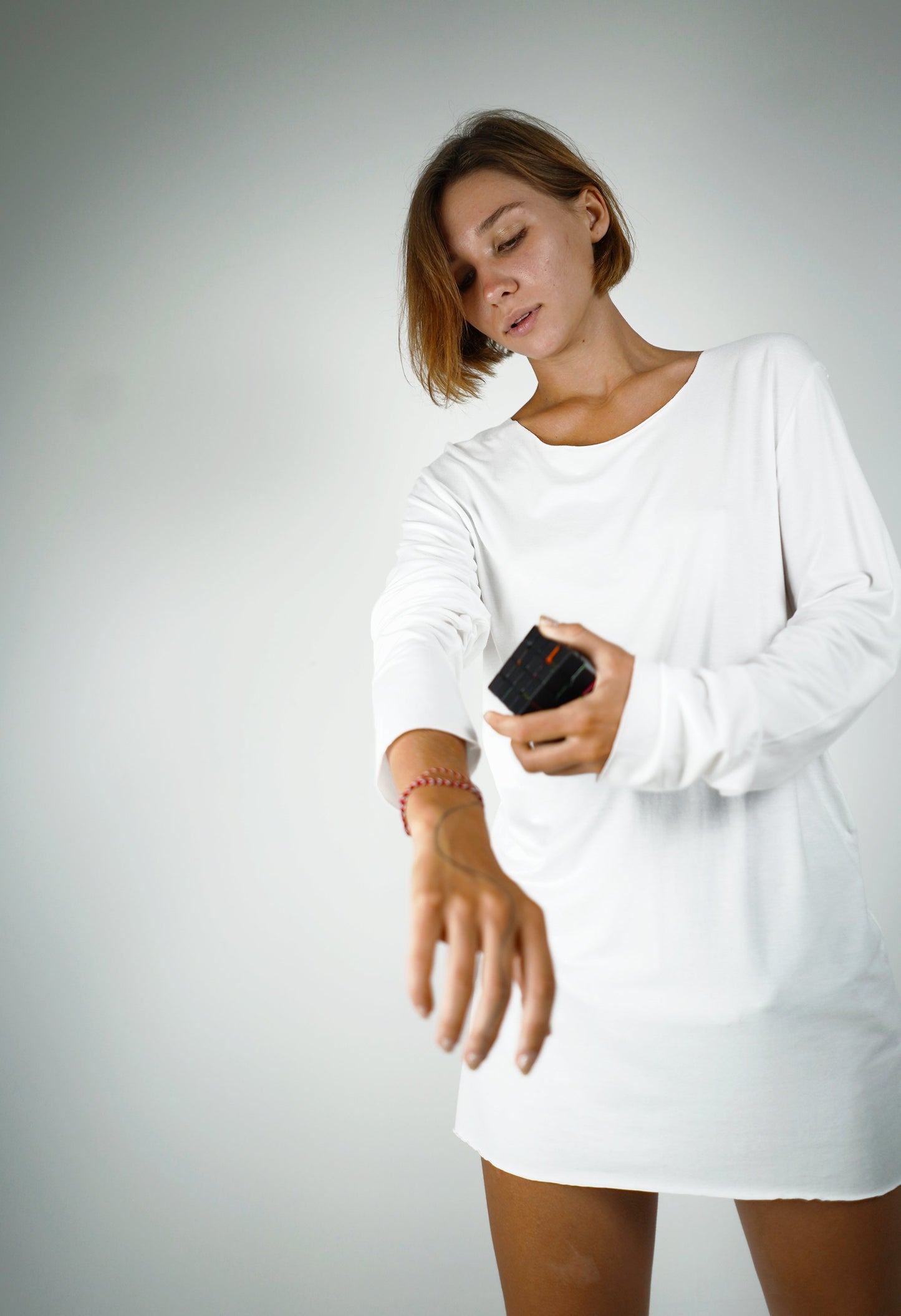 Ariadne White Long Sleeves Shirt
