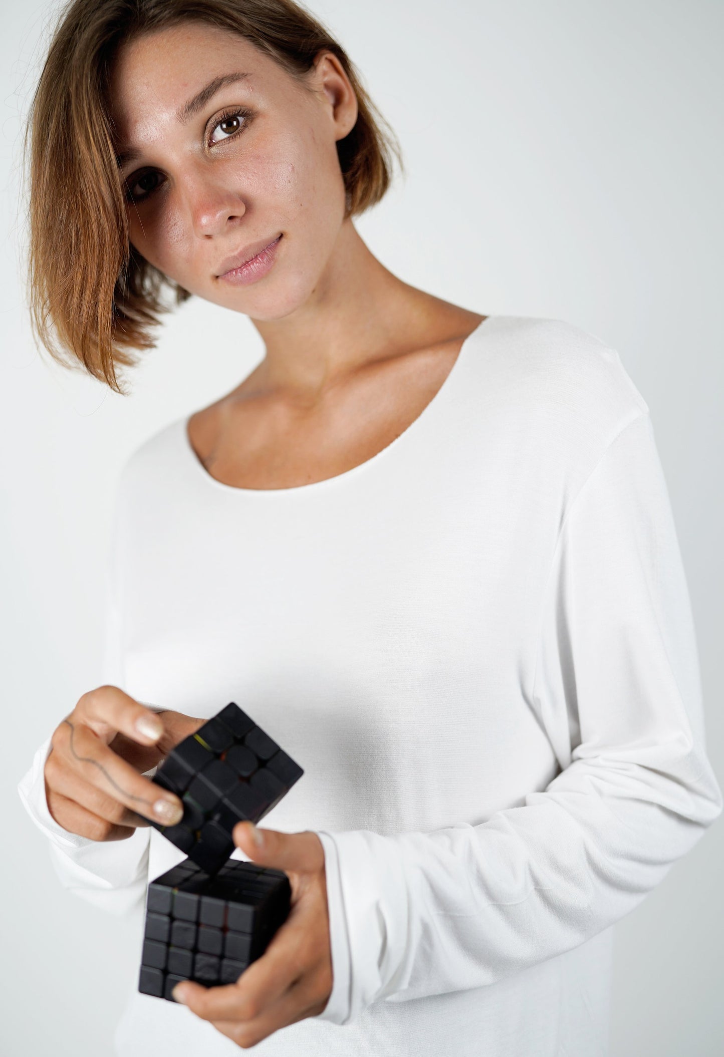 Ariadne White Long Sleeves Shirt