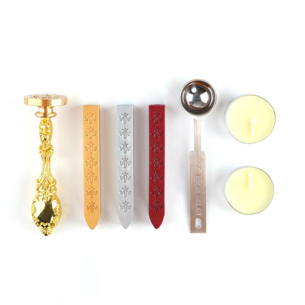 Antique Wooden Wax Seal Stamp Set - Limited Edition