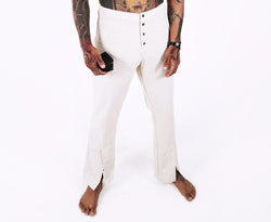 Solomon Classy White Buttoned Pants - DANIEL PHILIP