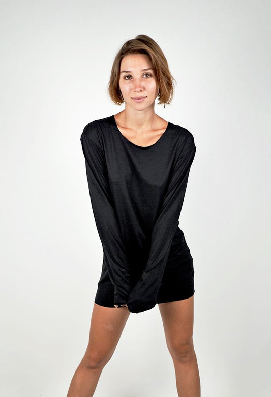 Demi Black Long Sleeves Blouse