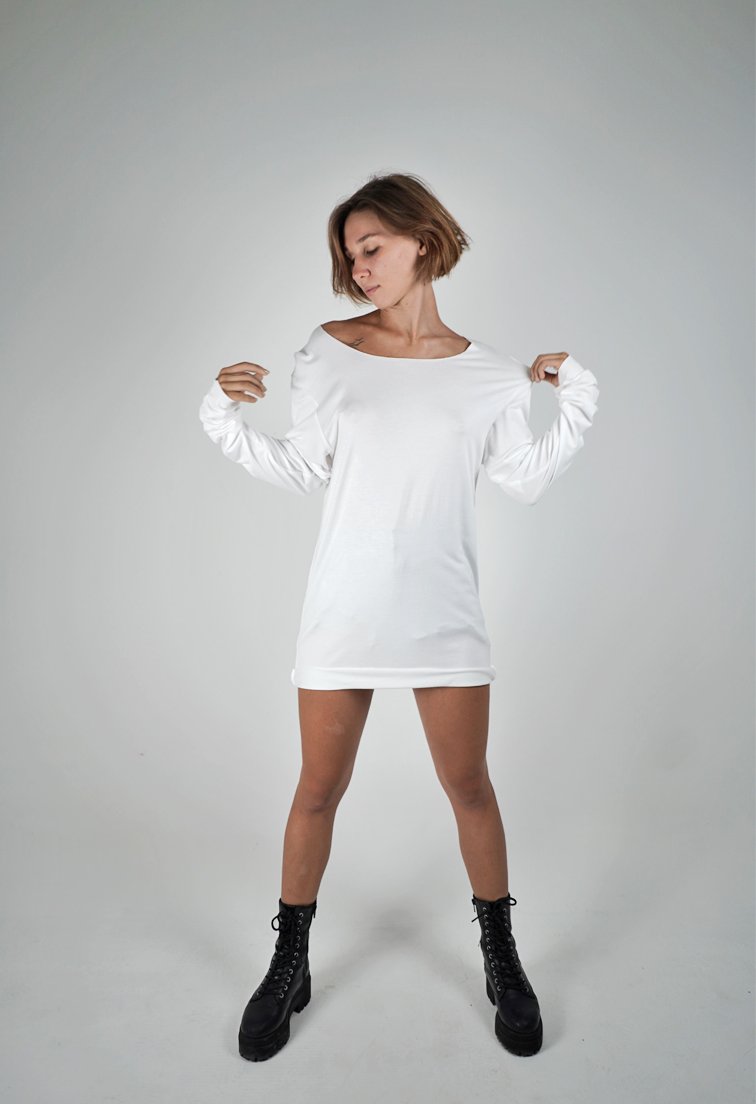 Ariadne White Long Sleeves Shirt