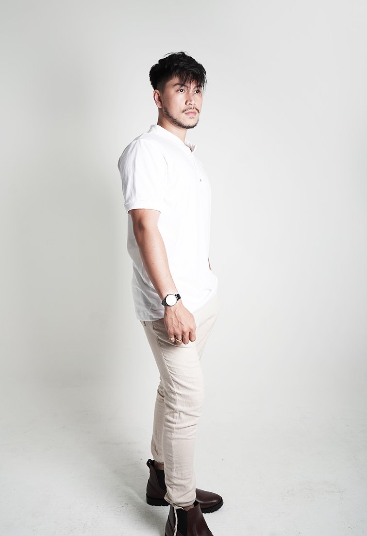 Henri White Mandarin Polo Shirt - Men Sports Collection