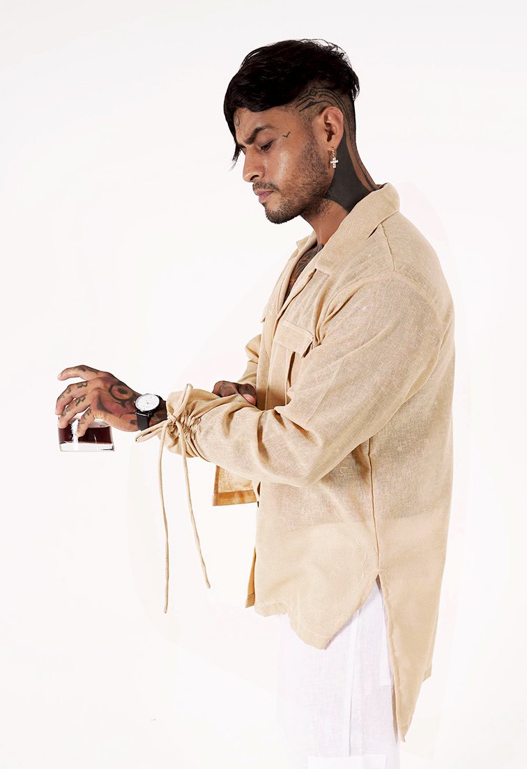 El Mejor - Notched Collar Long Sleeve Shirt - DANIEL PHILIP