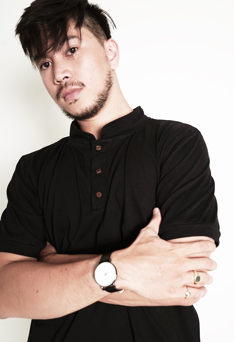 Alvaro Black Mandarin Polo Shirt - Men Sports Collection