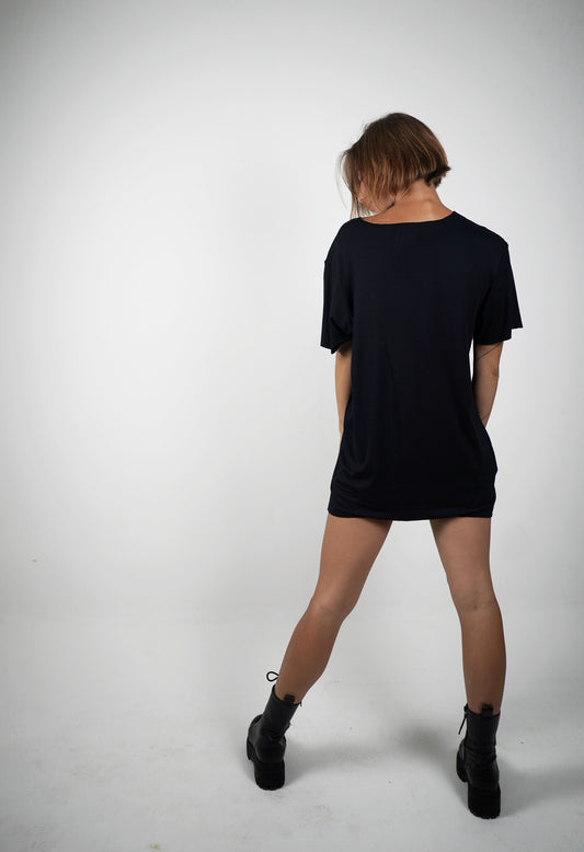 Rica Black Scoop Neck Shirt