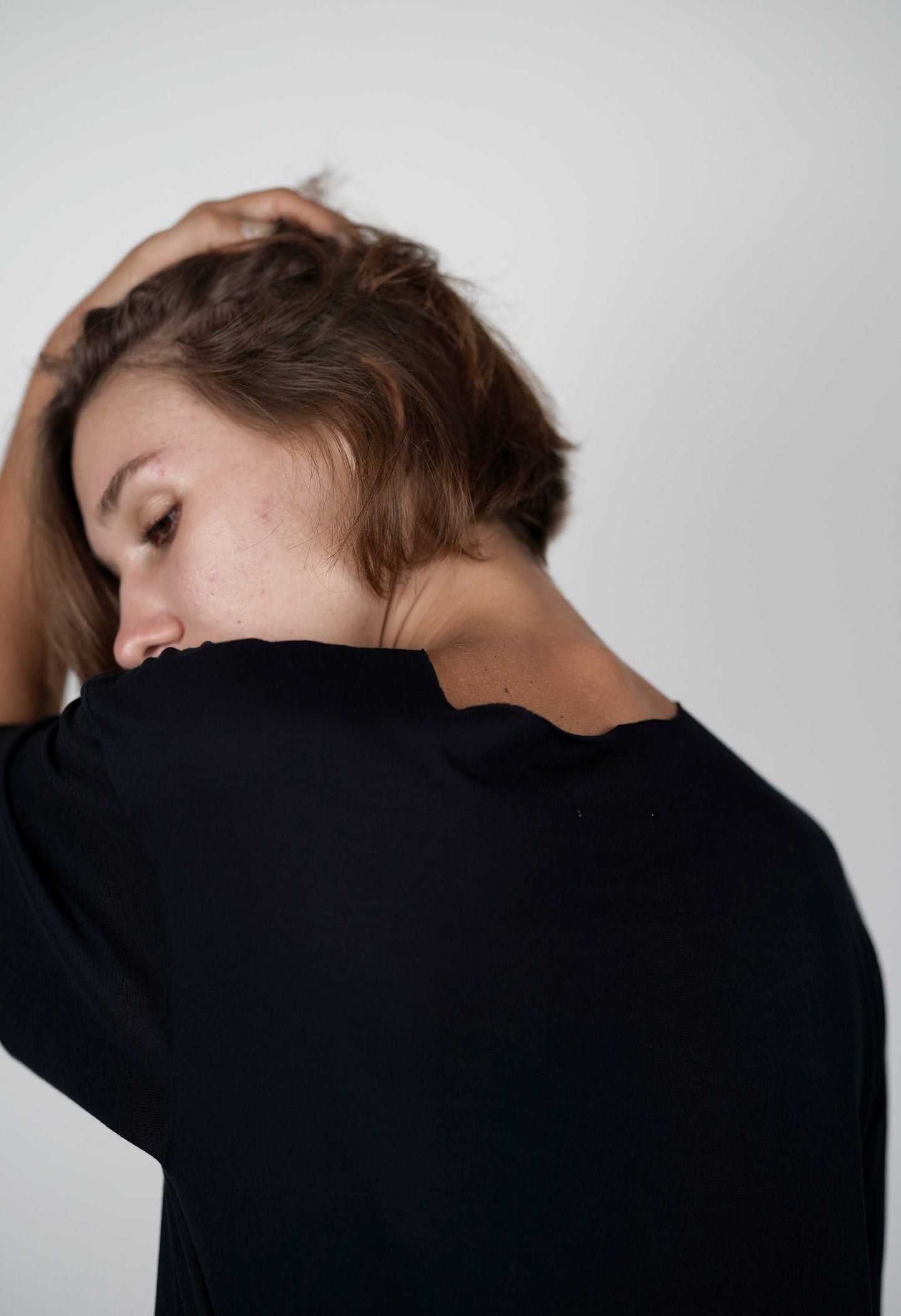 Rica Black Scoop Neck Shirt