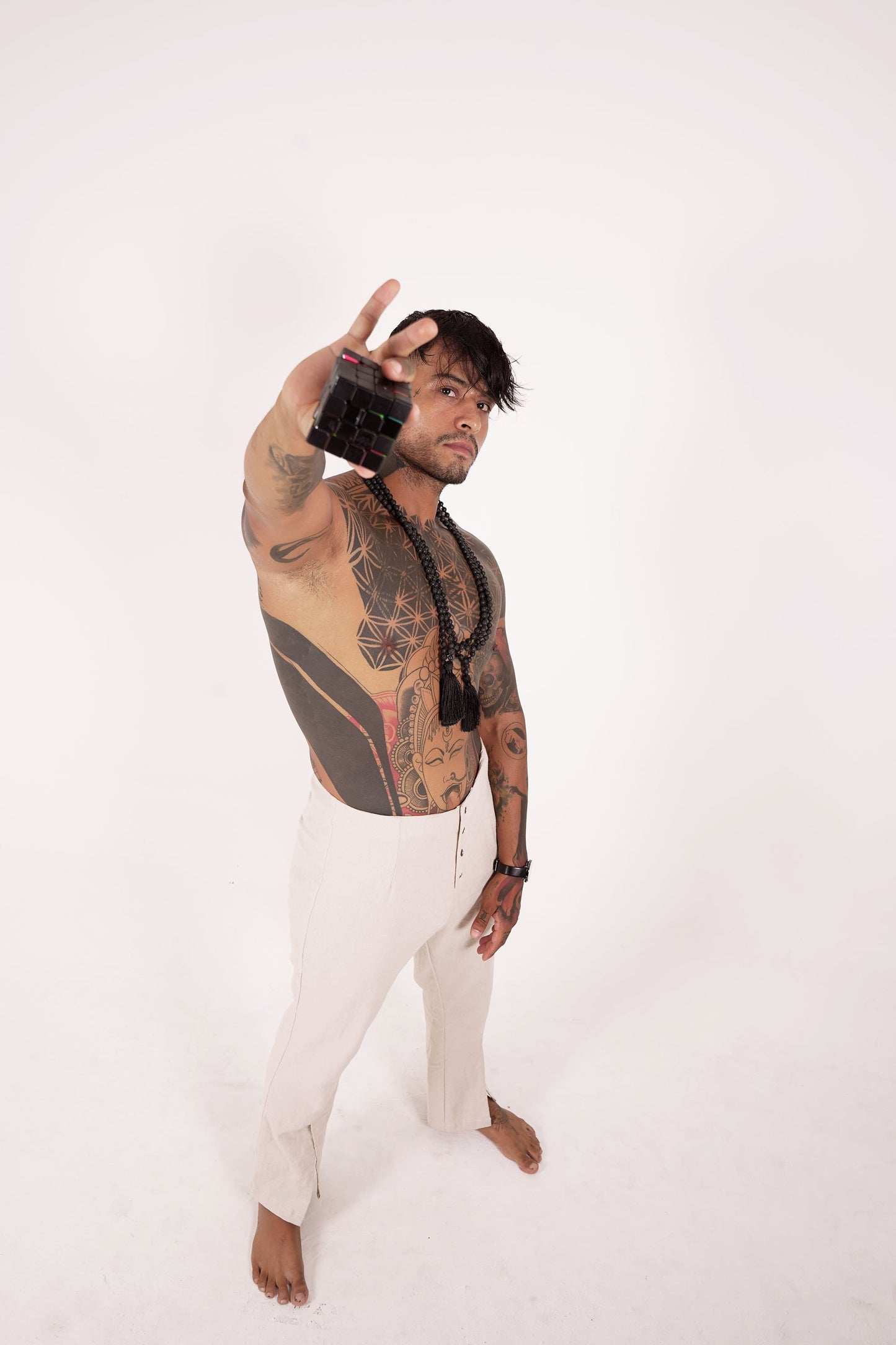 Solomon Classy White Buttoned Pants - DANIEL PHILIP