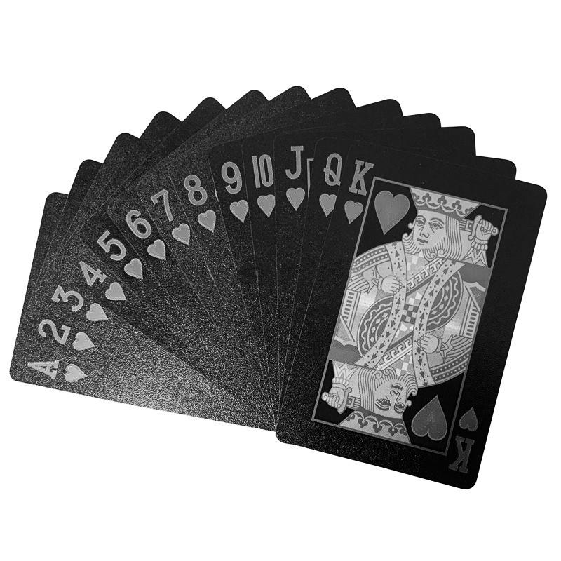 Black Silver Foil  Plastic Playing Card - Limited Edition