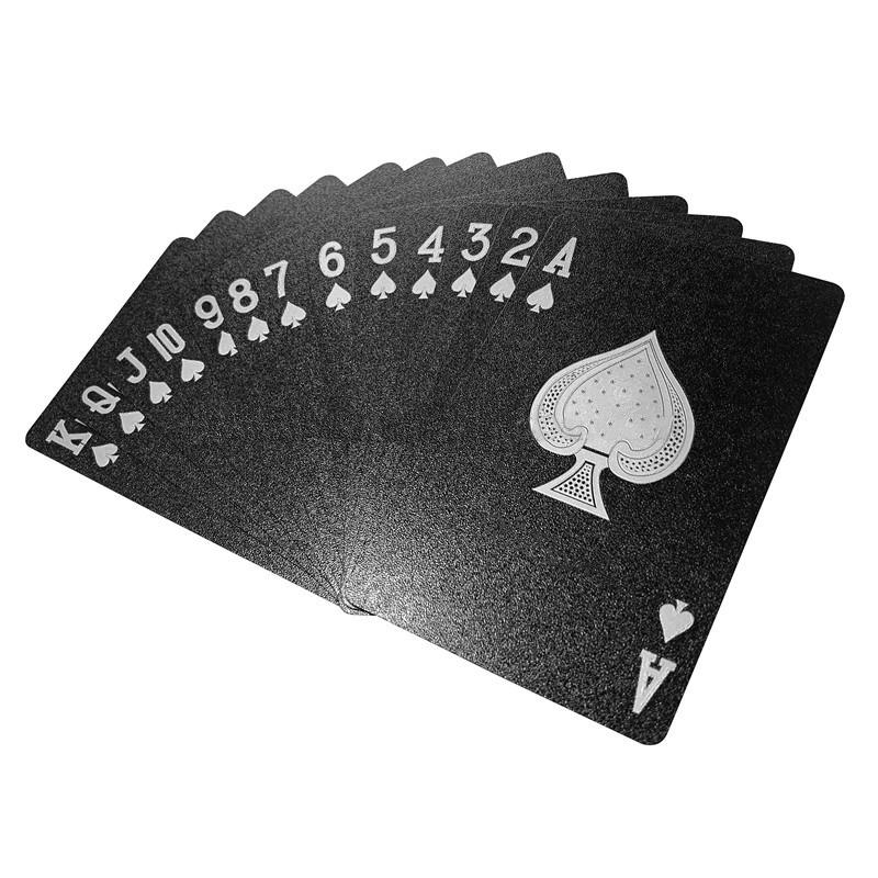 Black Silver Foil  Plastic Playing Card - Limited Edition