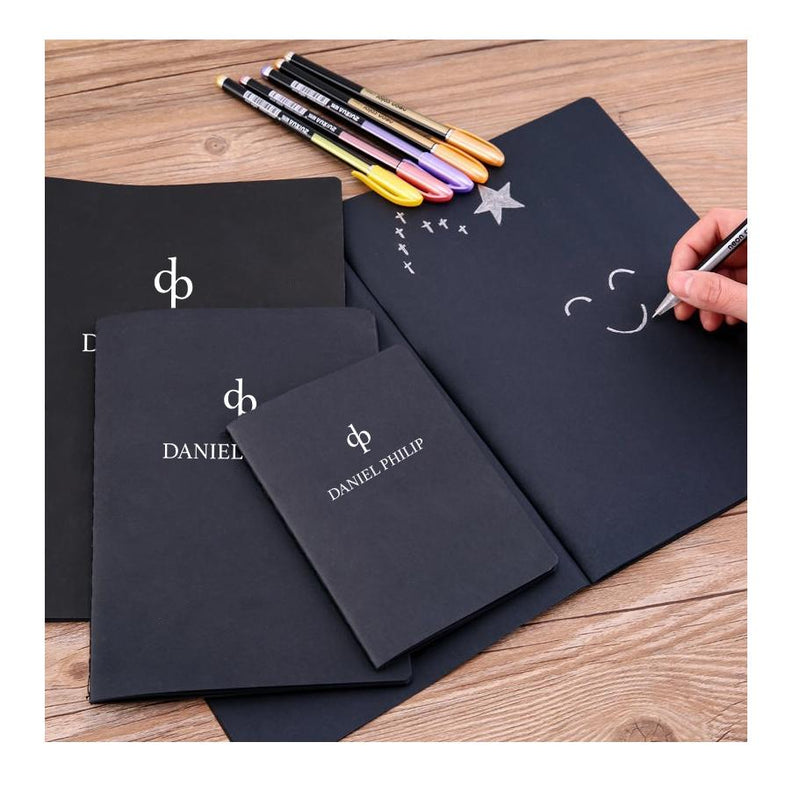 Black Note Book Black Page Journal Notebook - Limited Edition