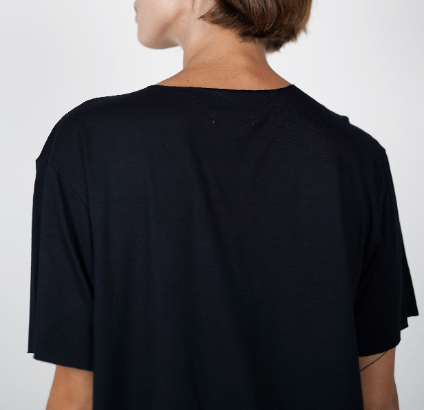 Rica Black Scoop Neck Shirt